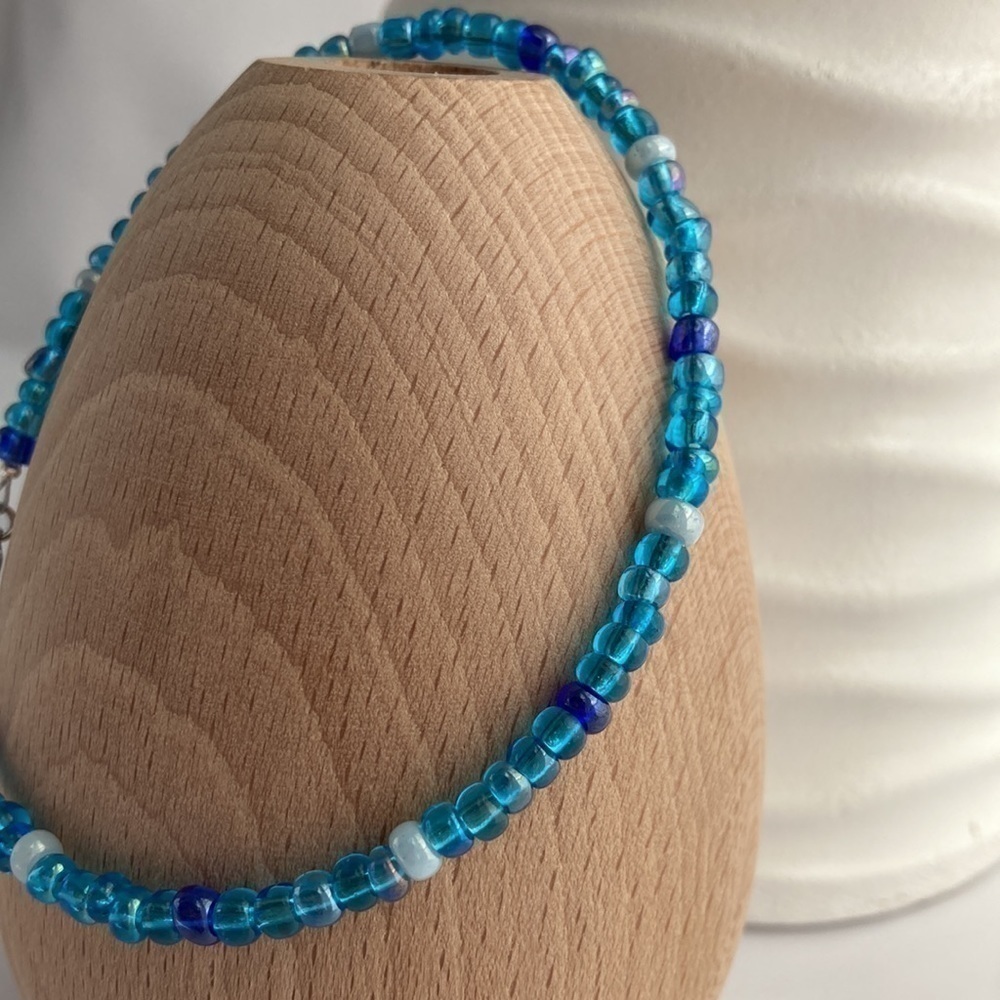 BEADED Anklet Blue - Picture 10 of 10